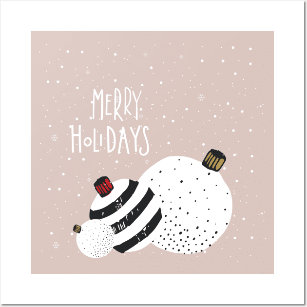 Merry Holidays Wall Art by studioaartanddesign